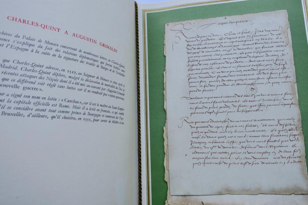 Monaco OLLIVIER Choix de lettres et documents historiques