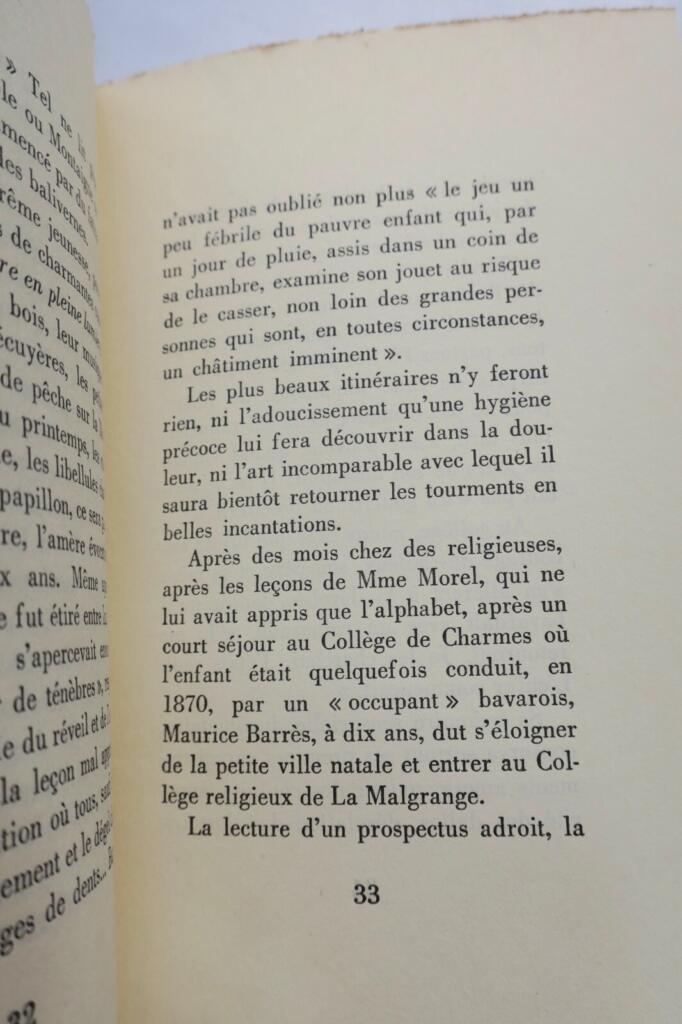 MONDOR (Henri).- Maurice Barrès avant le quartier latin + dédicace