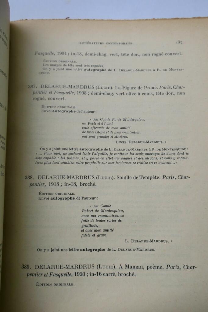 Montesquiou – Bibliothèque 1923