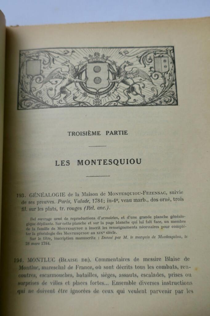Montesquiou – Bibliothèque 1923