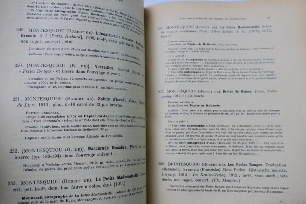 Montesquiou – Bibliothèque 1923
