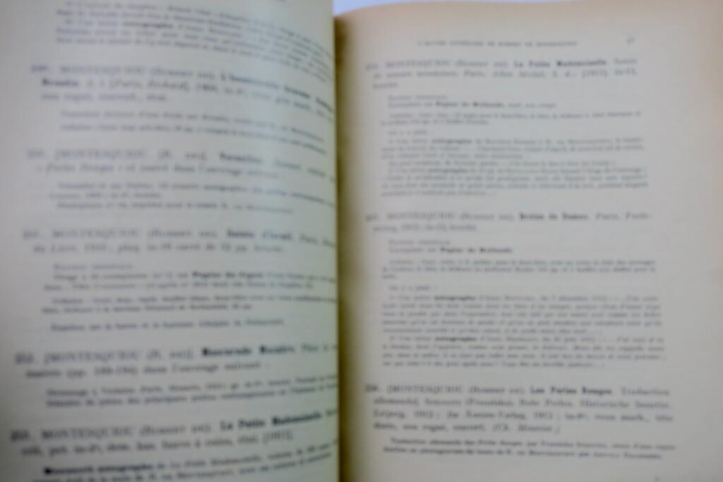 Montesquiou – Bibliothèque 1923
