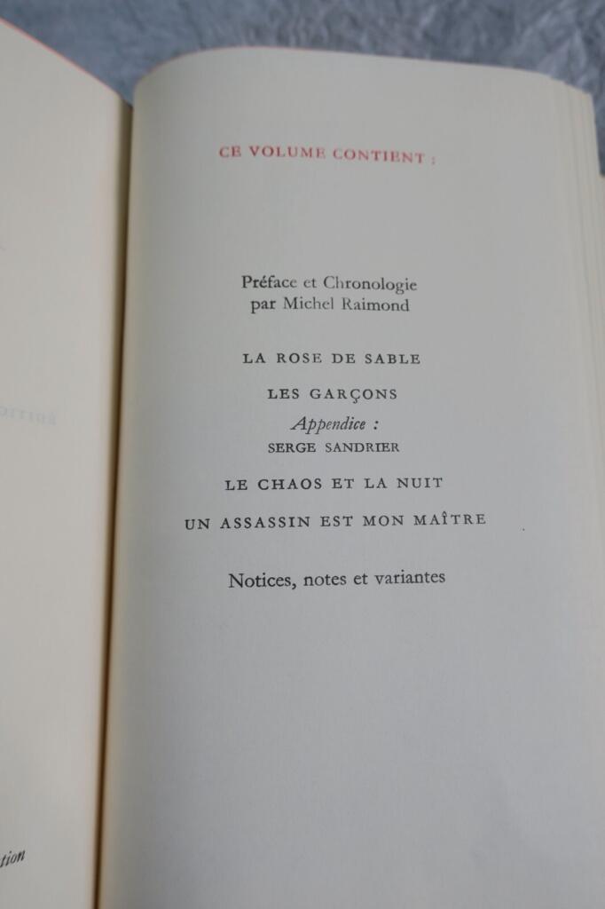 MONTHERLANT Novels in Pléiade Edition