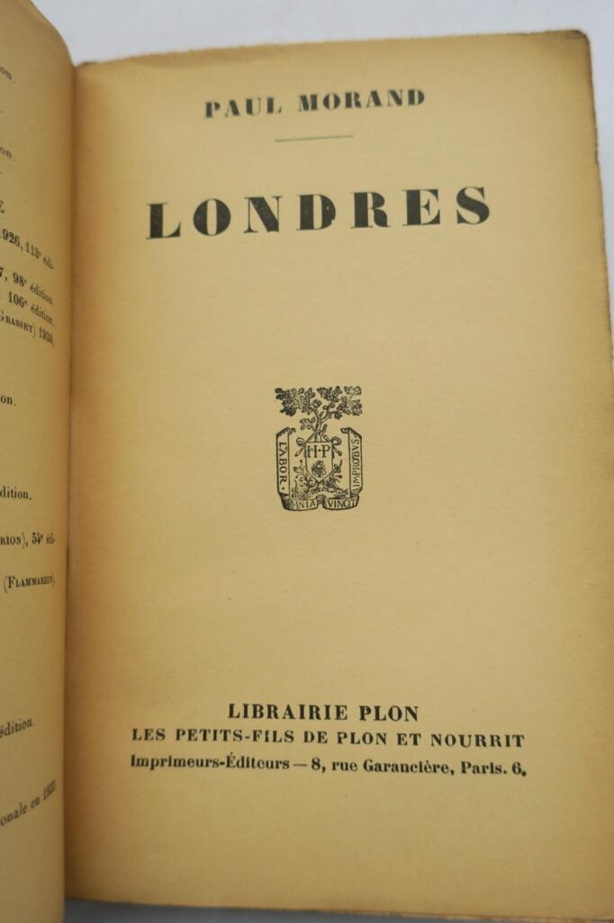 ロンドン肖像 1933年