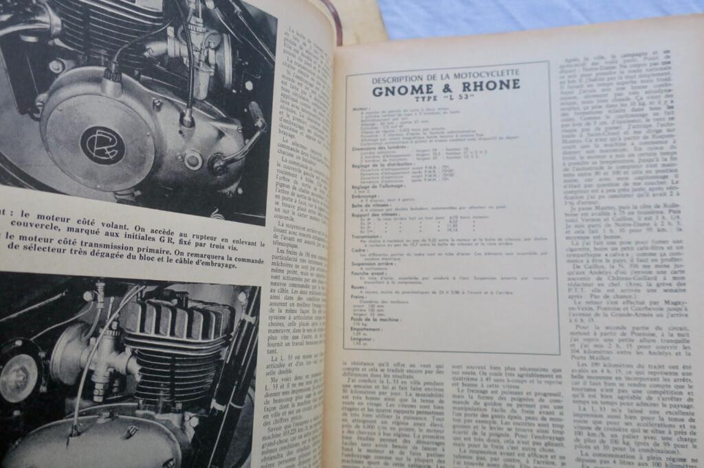 MOTO Revue Technique Motocycliste 1952 …1957