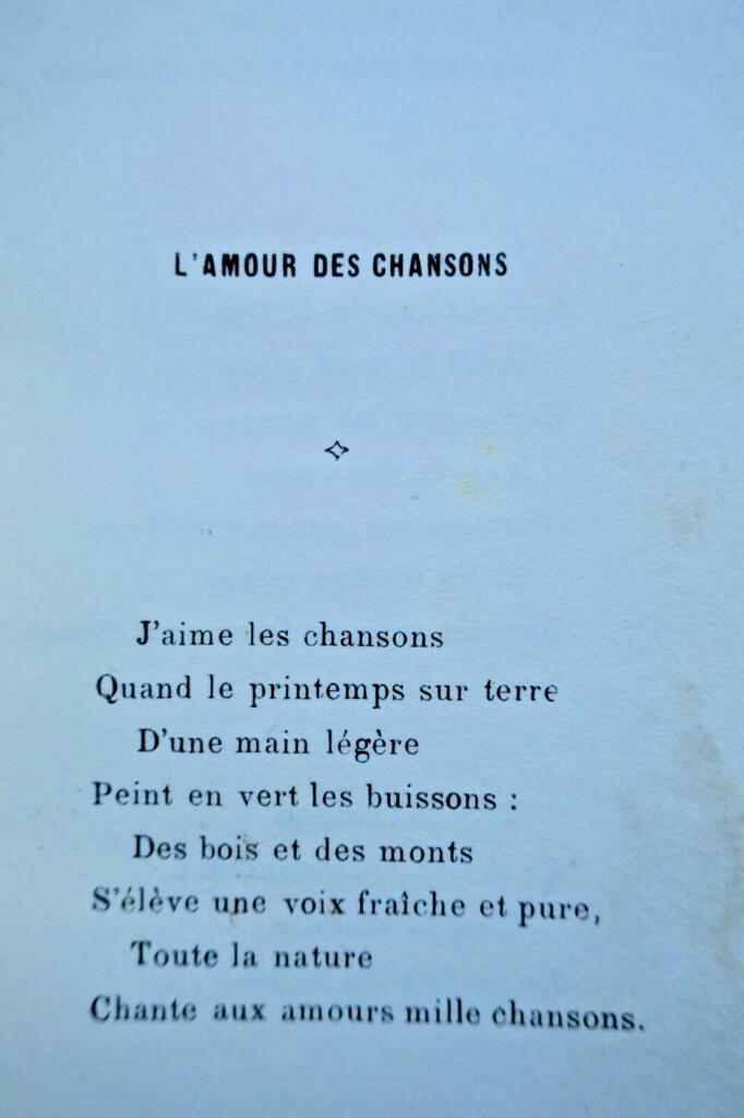 Light verse, songs and small odes