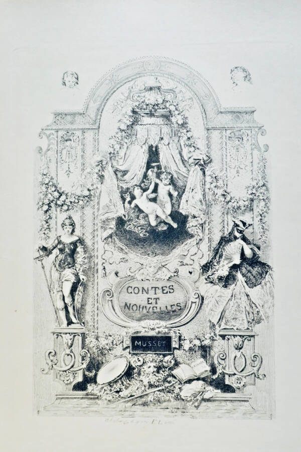 MUSSET Alfred, illustrations by Lalauze for the works / Japan
