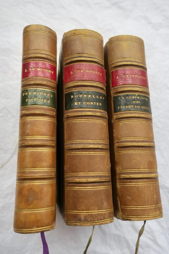 MUSSET’s collected works in elegant bindings
