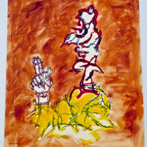 Nakache peinture orginale 30 x 34,5 cm