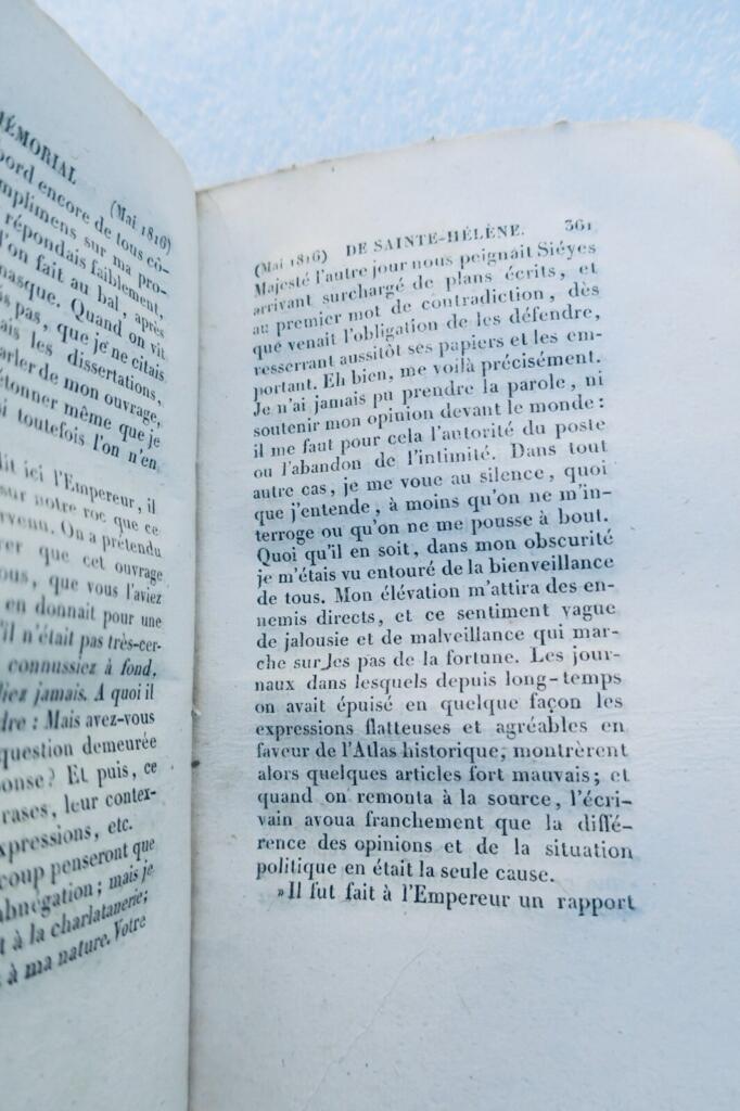 Napoléon Las Cases Mémorial de Sainte-Hélène ou journal ou se trouve 1824