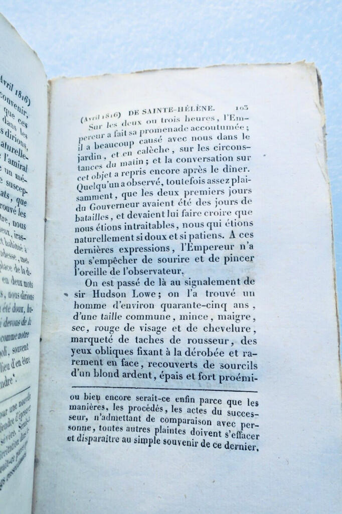 Napoléon Las Cases Mémorial de Sainte-Hélène ou journal ou se trouve 1824