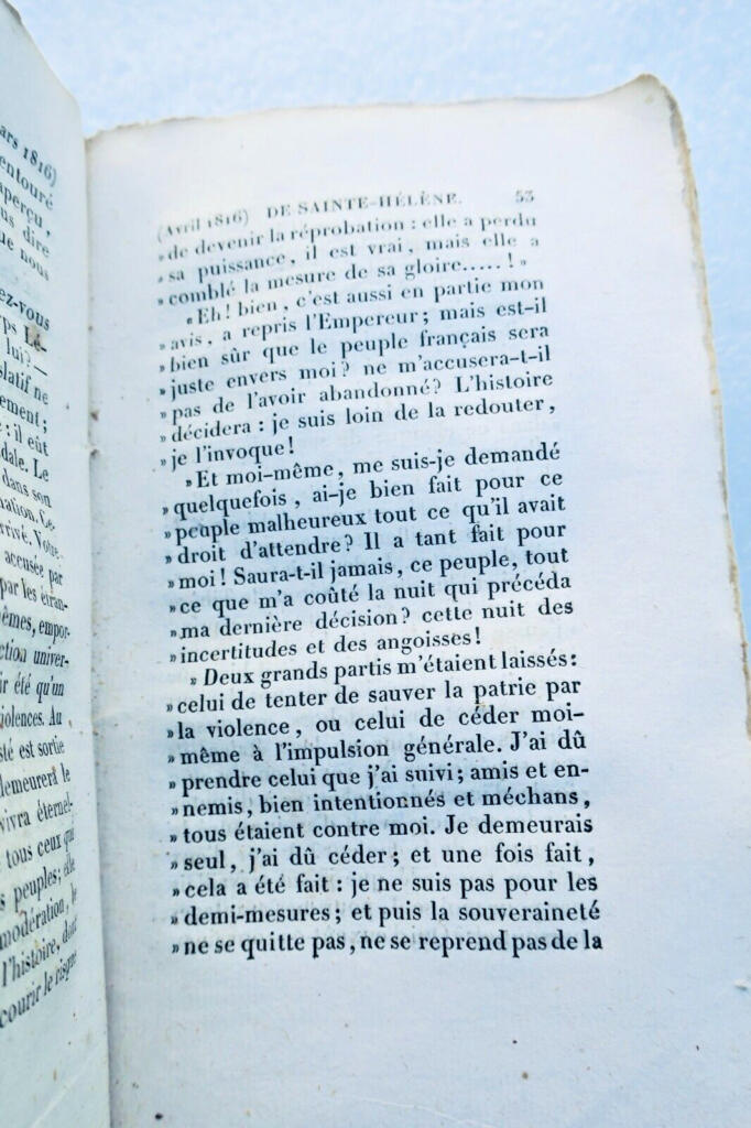 Napoléon Las Cases Mémorial de Sainte-Hélène ou journal ou se trouve 1824