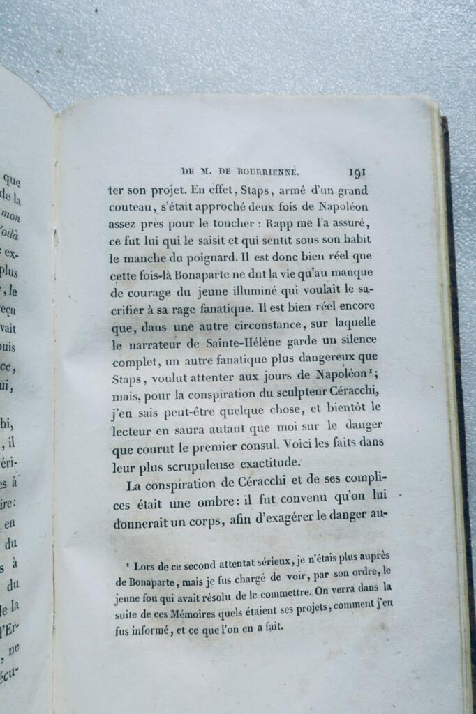Napoléon Mémoires de M. de Bourienne, Ministre d&rsquo;Etat; sur Napoléon 1829