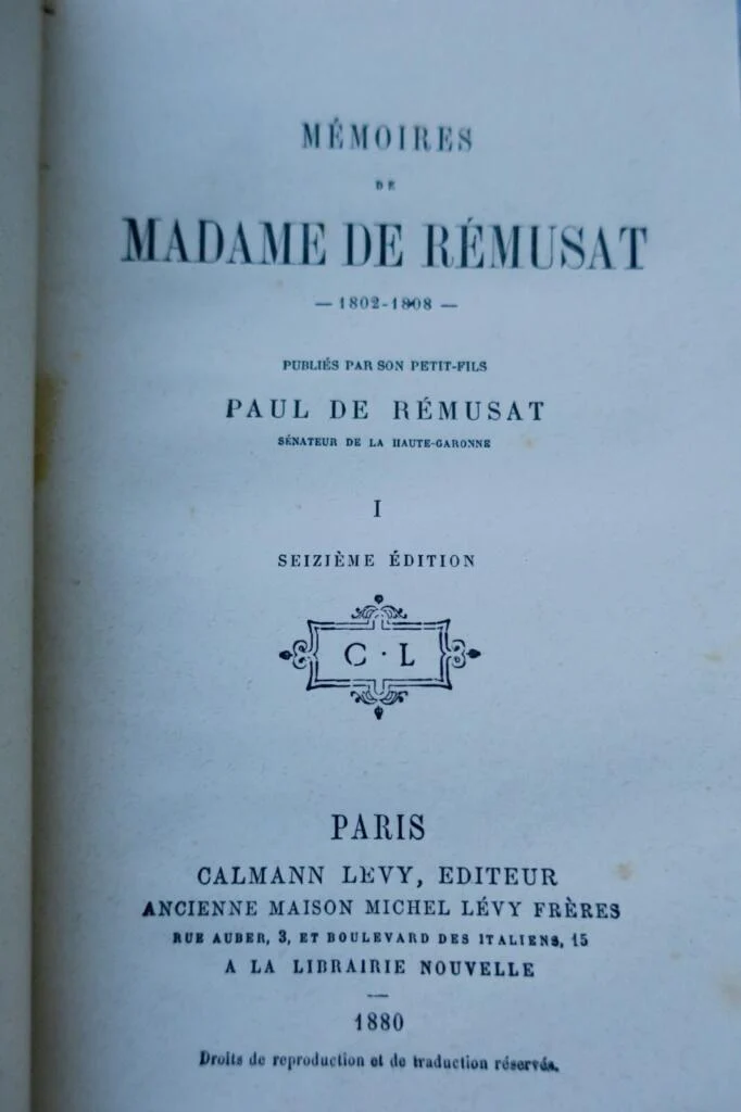 Napoléon REMUSAT Mémoires de Madame de Rémusat