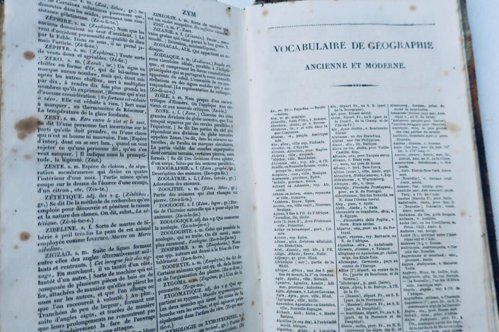 Nodier, M. Ackermann Vocabulaire de la langue française 1854