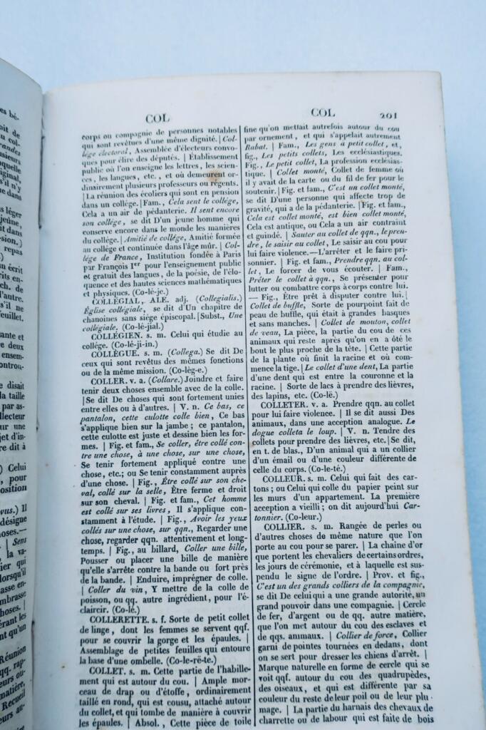 Nodier, M. Ackermann Vocabulaire de la langue française 1854