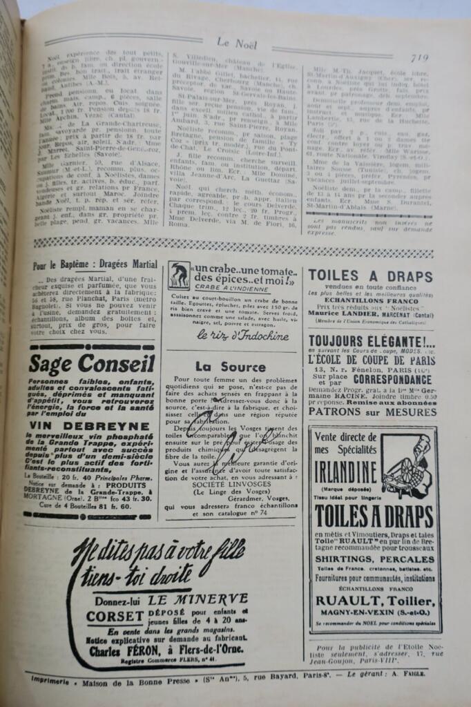 Le Noël 1933: Weekly illustrated magazine for young women