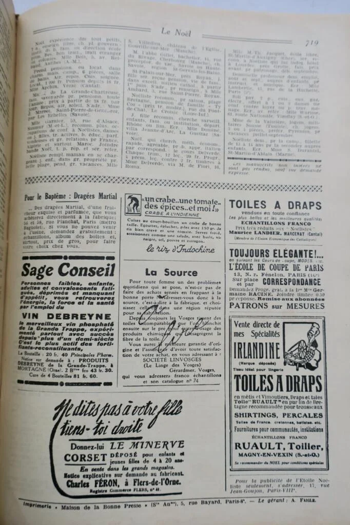 Noël Le Noël Année 1933 Revue hebdomadaire illustrée pour la jeunesse féminine