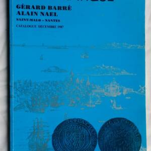 NUMISMATIQUE SAINT MALO NANTES CATALOGUE DECEMBRE 1987