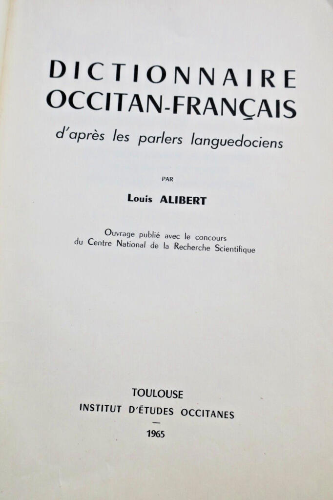 ルイ・アリベールのオック語-フランス語辞典