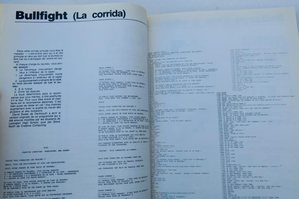 Ordinateur Jeux d’ordinateur en Basic – Version microordinateur 1983