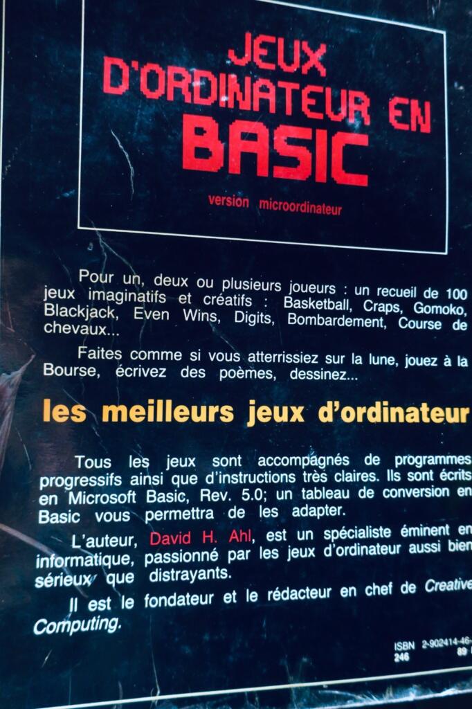 Ordinateur Jeux d’ordinateur en Basic – Version microordinateur 1983
