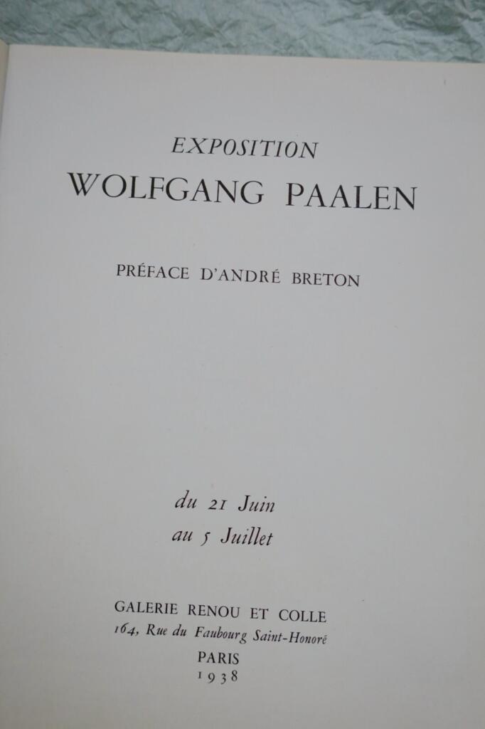 Wolfgang Paalen's First French Exhibition Catalog