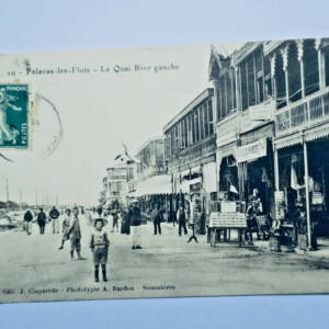 Palavas les flots le quai rive gauche boutiques + le passeur 2 CPA