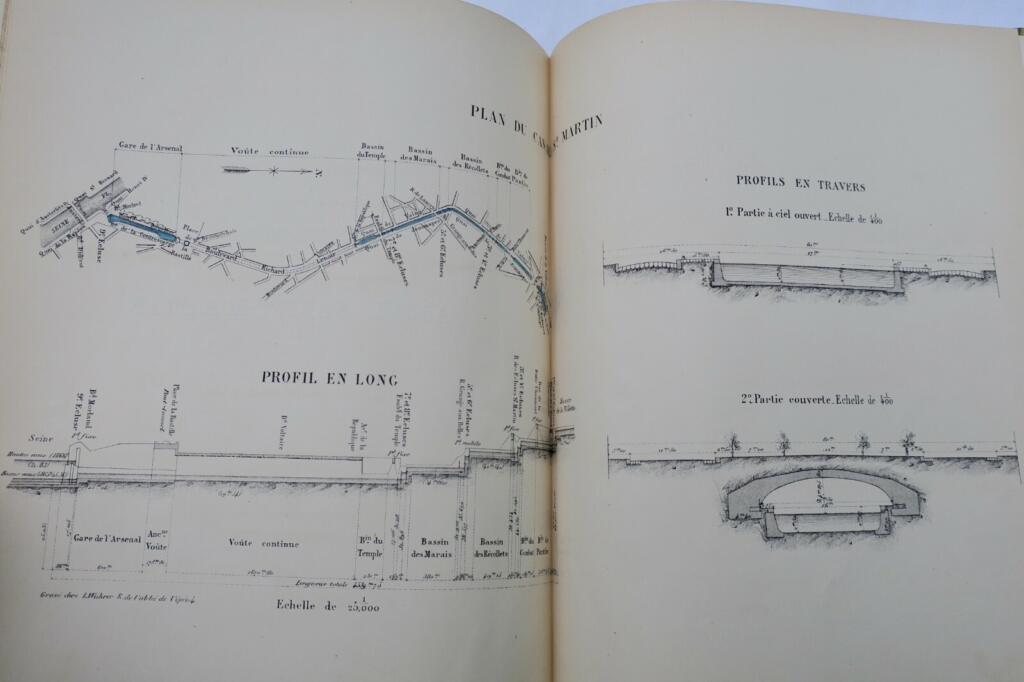 1884年パリ運河：貴重な技術資料