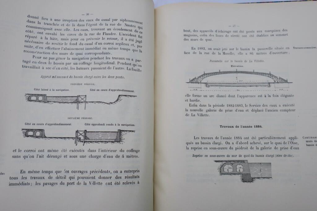 1884年パリ運河：貴重な技術資料