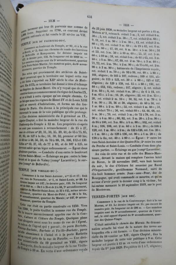 パリ街路歴史事典 1844年 - La Librairie Antique