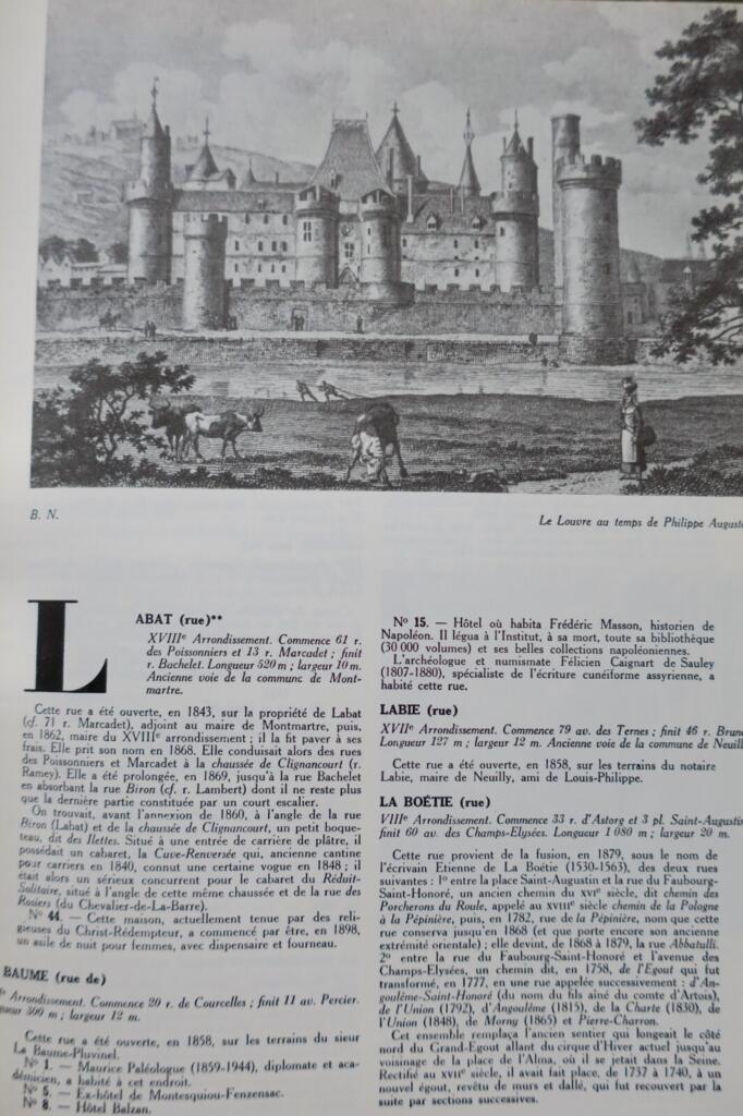 Historisches Wörterbuch der Pariser Straßen