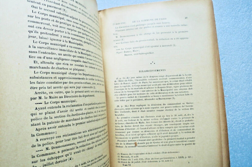 Paris Commune administrative records 1791