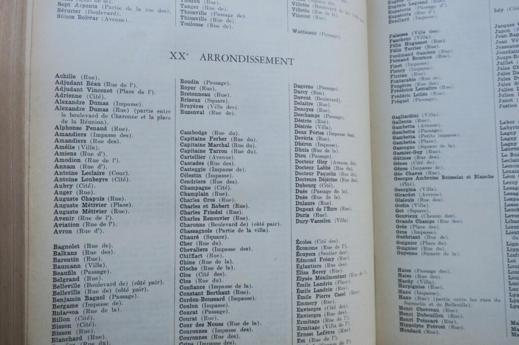 Pariser Straßenverzeichnis 1951