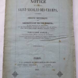 Paris paroisse de Saint-Nicolas-des-Champs 1841