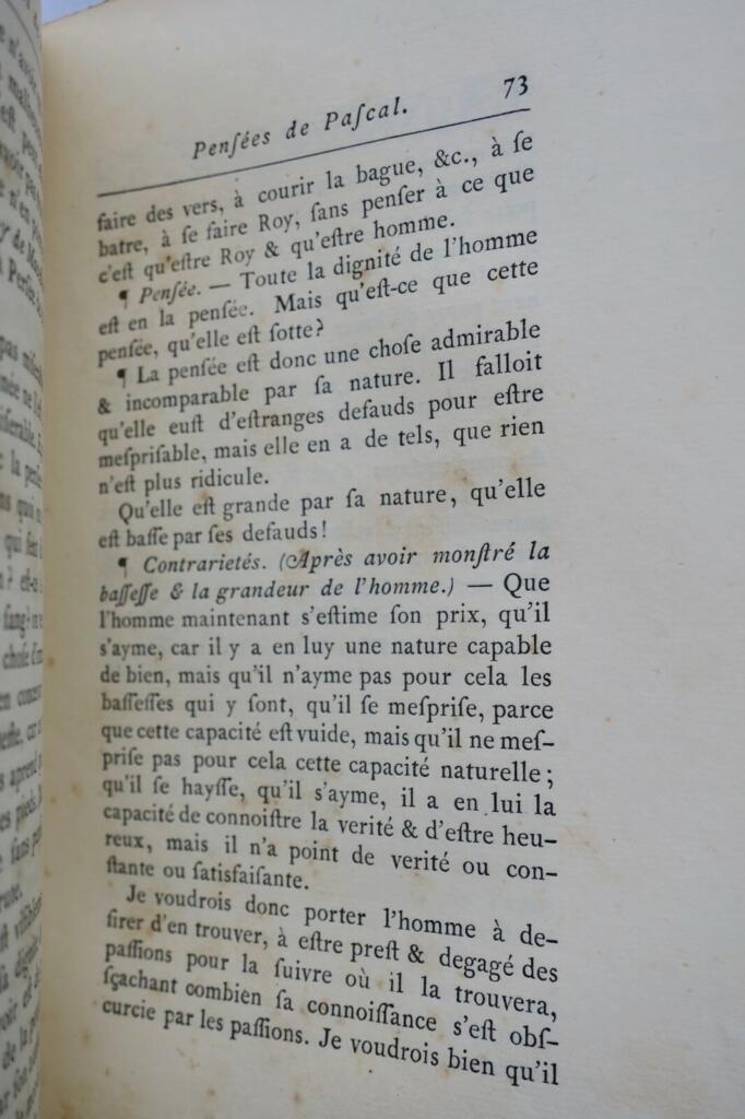 Gedanken von Pascal in zwei Bänden