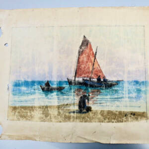 Pastel marine 45 x 60 cm.