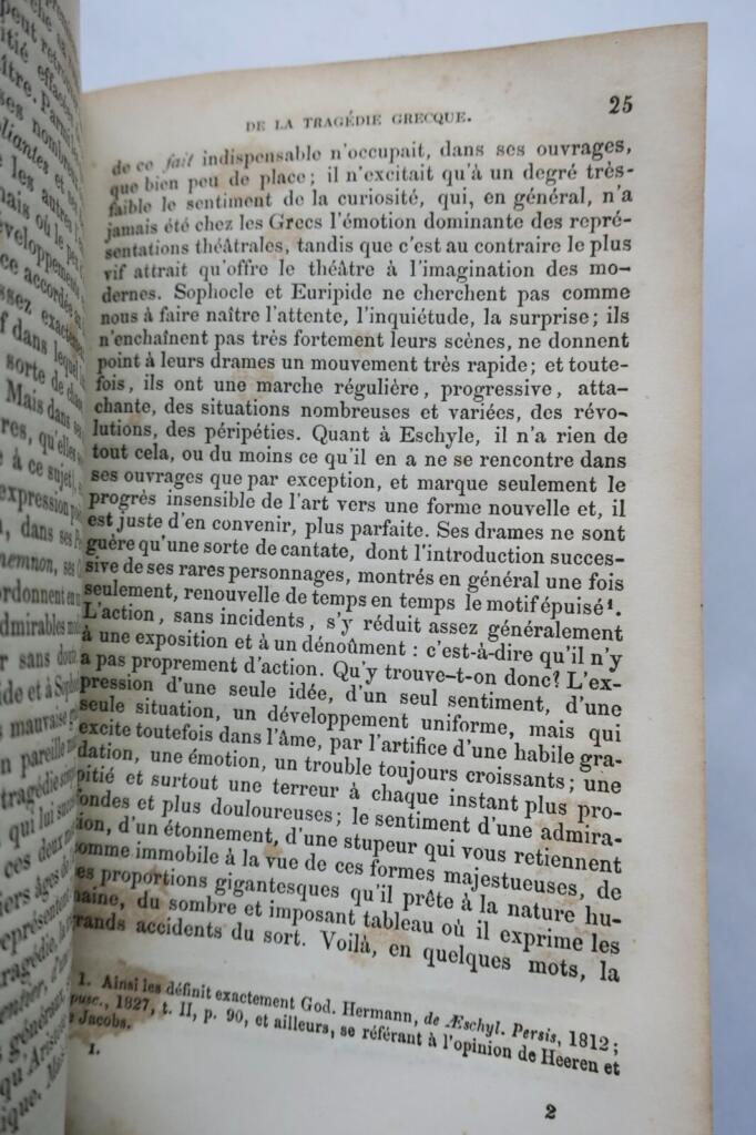 PATIN (Henri). Studien über die griechischen Tragiker Aischylos