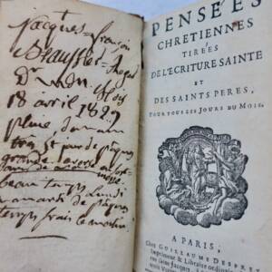 Pensées chrétiennes tirées de l'écriture sainte 1732 MINI