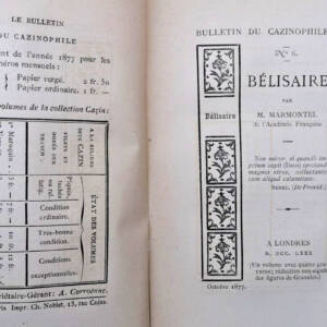 PÉRIODE INITIALE DU PETIT FORMAT A VIGNETTES ET FIGURES COLLECTION CAZIN