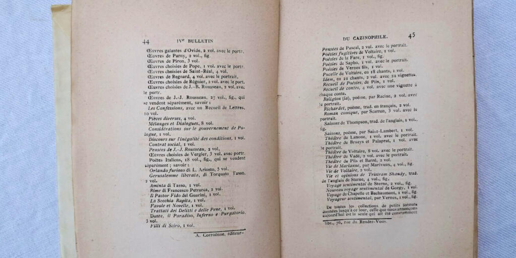 Ursprüngliche Periode des kleinen Formats mit Vignetten