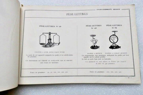 Pesage Catalogue Manufacture Française d&rsquo;Instruments de Pesage Ebts Besson