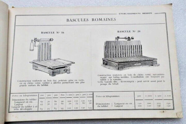 Pesage Catalogue Manufacture Française d&rsquo;Instruments de Pesage Ebts Besson