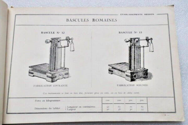 Pesage Catalogue Manufacture Française d&rsquo;Instruments de Pesage Ebts Besson