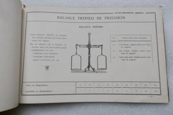 Pesage Catalogue Manufacture Française d&rsquo;Instruments de Pesage Ebts Besson