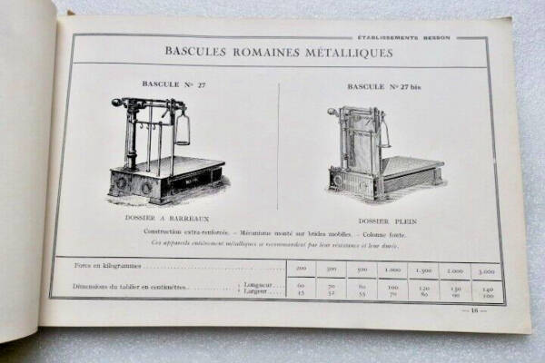 Pesage Catalogue Manufacture Française d&rsquo;Instruments de Pesage Ebts Besson