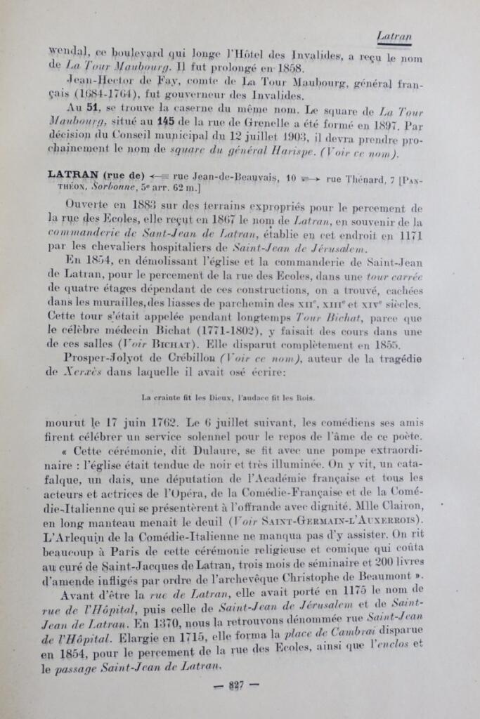 Umfassendes historisches Wörterbuch von Paris