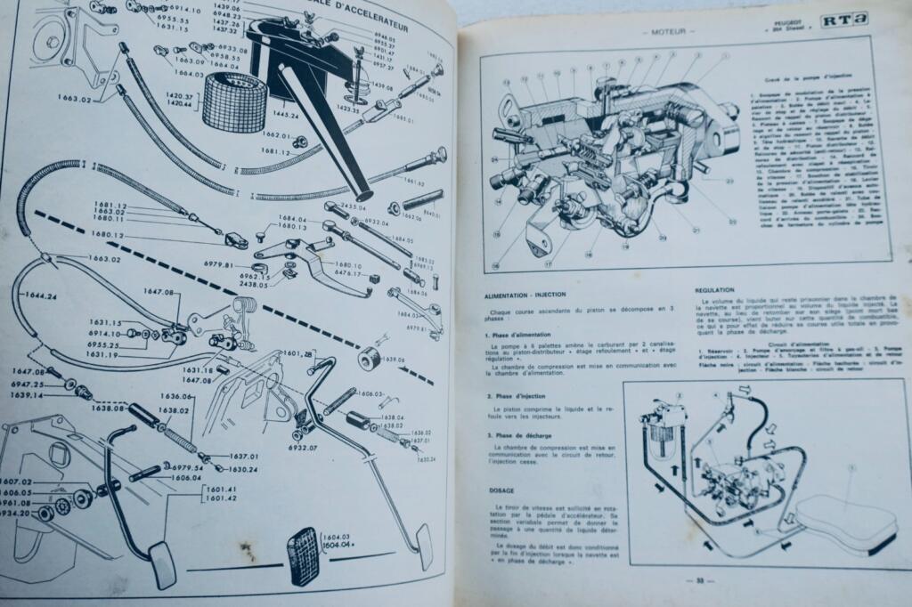 Peugeot REVUE TECHNIQUE AUTOMOBILE – PEUGEOT « 204 Diesel » 1971