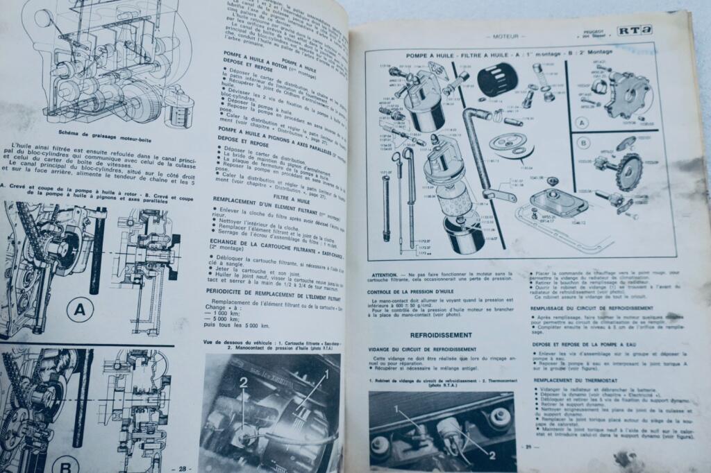 Peugeot REVUE TECHNIQUE AUTOMOBILE – PEUGEOT « 204 Diesel » 1971