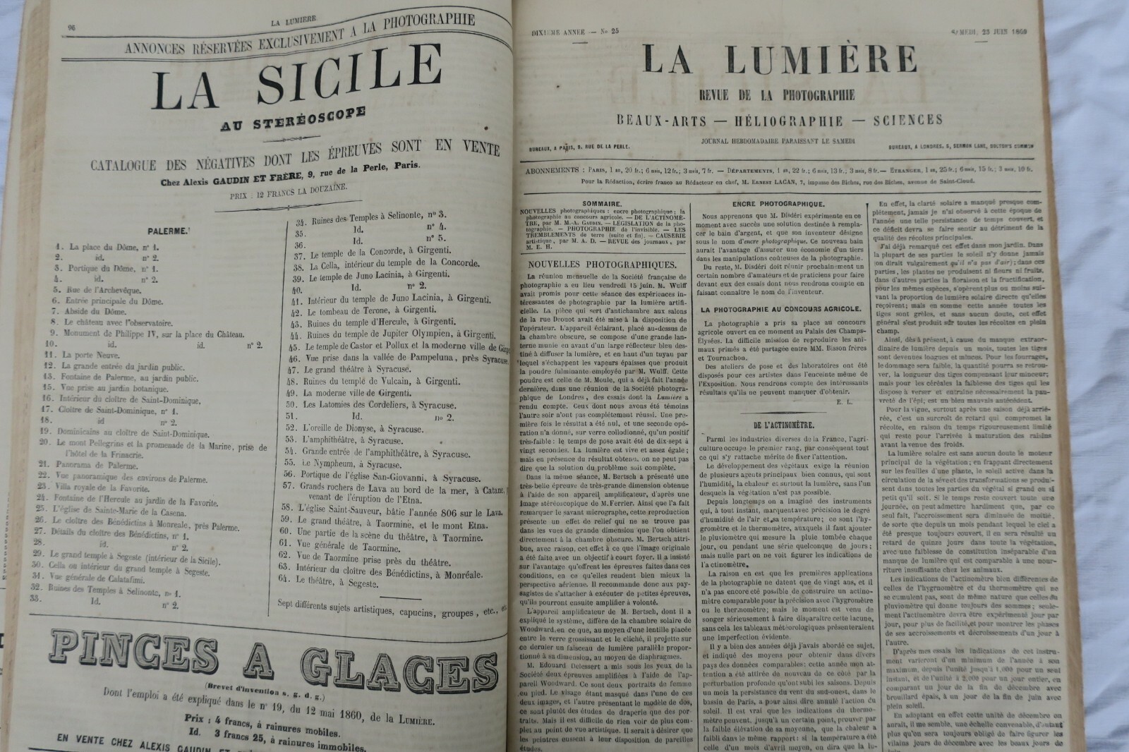 photographie première revue LA LUMIERE 1860 – Image 8